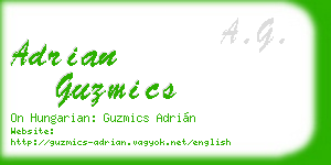 adrian guzmics business card